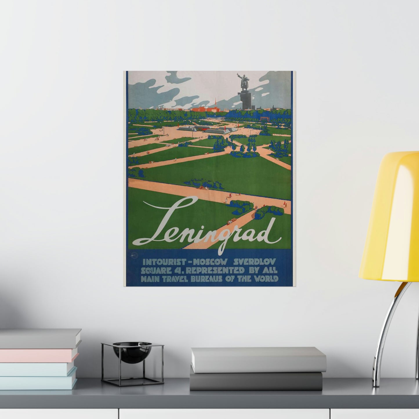 Leningrad (Travel poster), Art Deco Poster High Quality Matte Wall Art Poster for Home, Office, Classroom