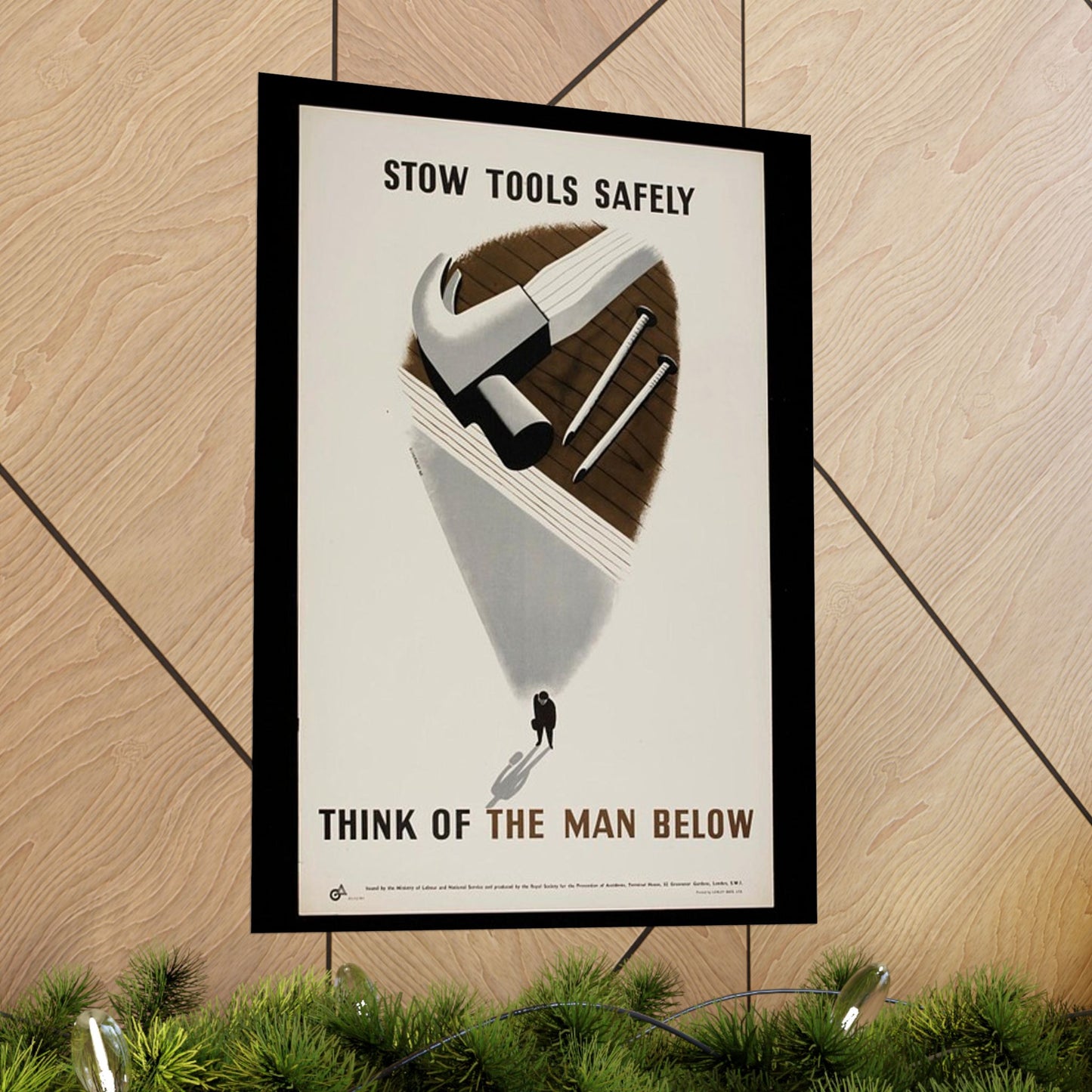 Stow Tools Safely Tom Eckersley High Quality Matte Wall Art Poster for Home, Office, Classroom