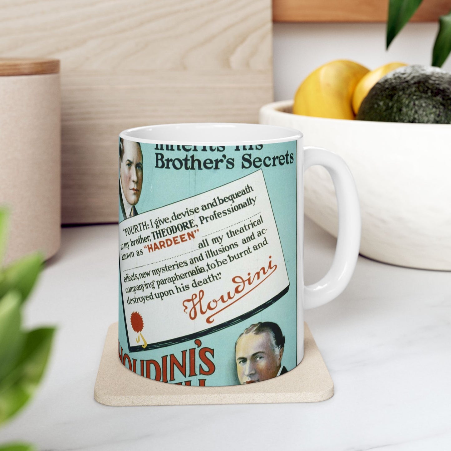 Hardeen inherits his brother's secrets Houdini's will makes possible the continuance of Houdini's master mysteries. Beautiful Novelty Ceramic Coffee Mug 11oz