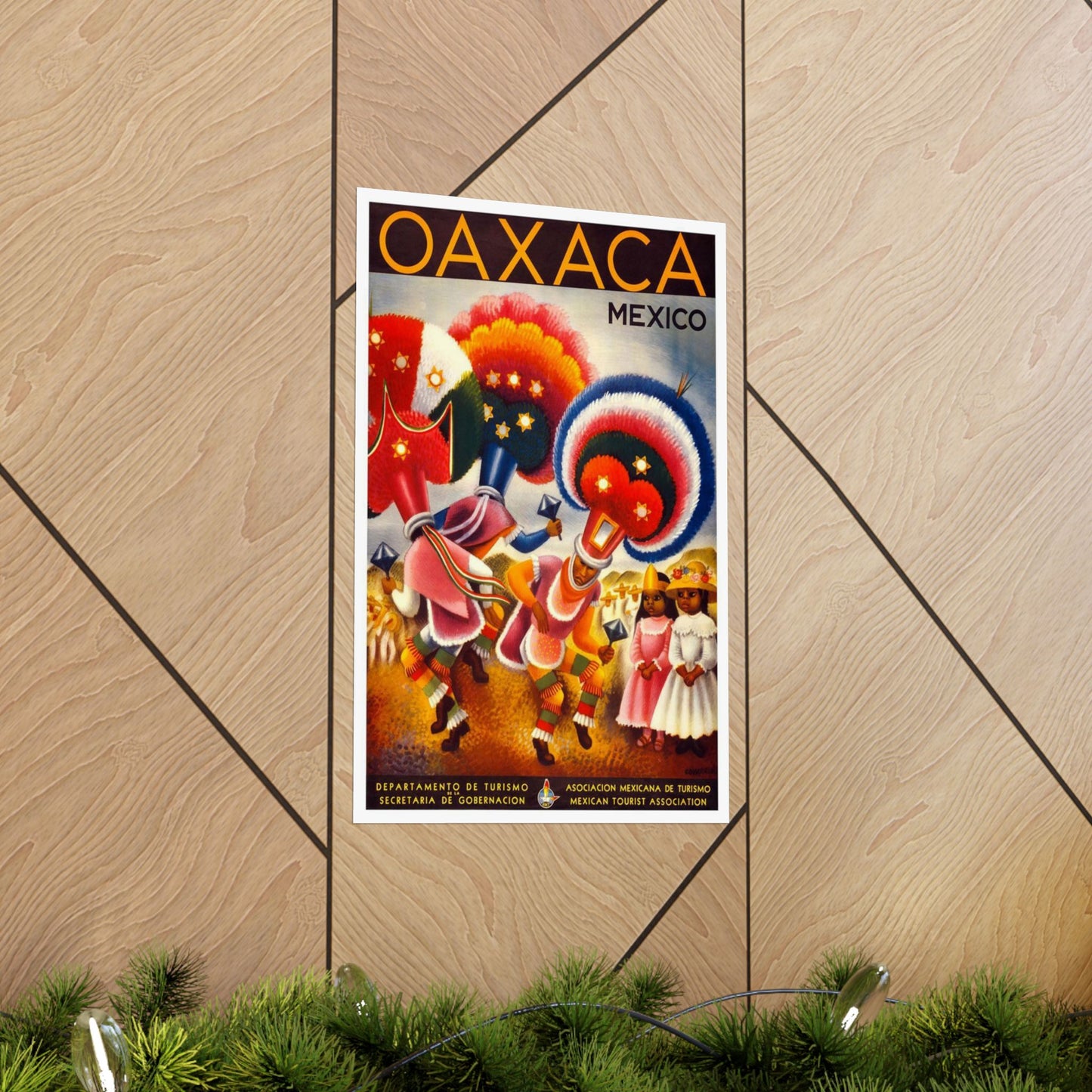 Oaxaca. Mexico. Vintage Travel Poster. High Quality Matte Wall Art Poster for Home, Office, Classroom