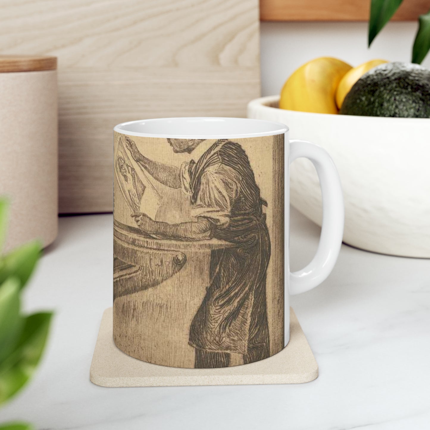 Lilien Printing press - Public domain portrait print Beautiful Novelty Ceramic Coffee Mug 11oz