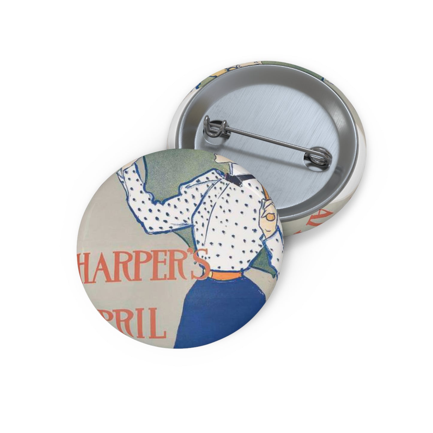 Edward Penfield, Harper's April Pin Buttons with Crisp Design