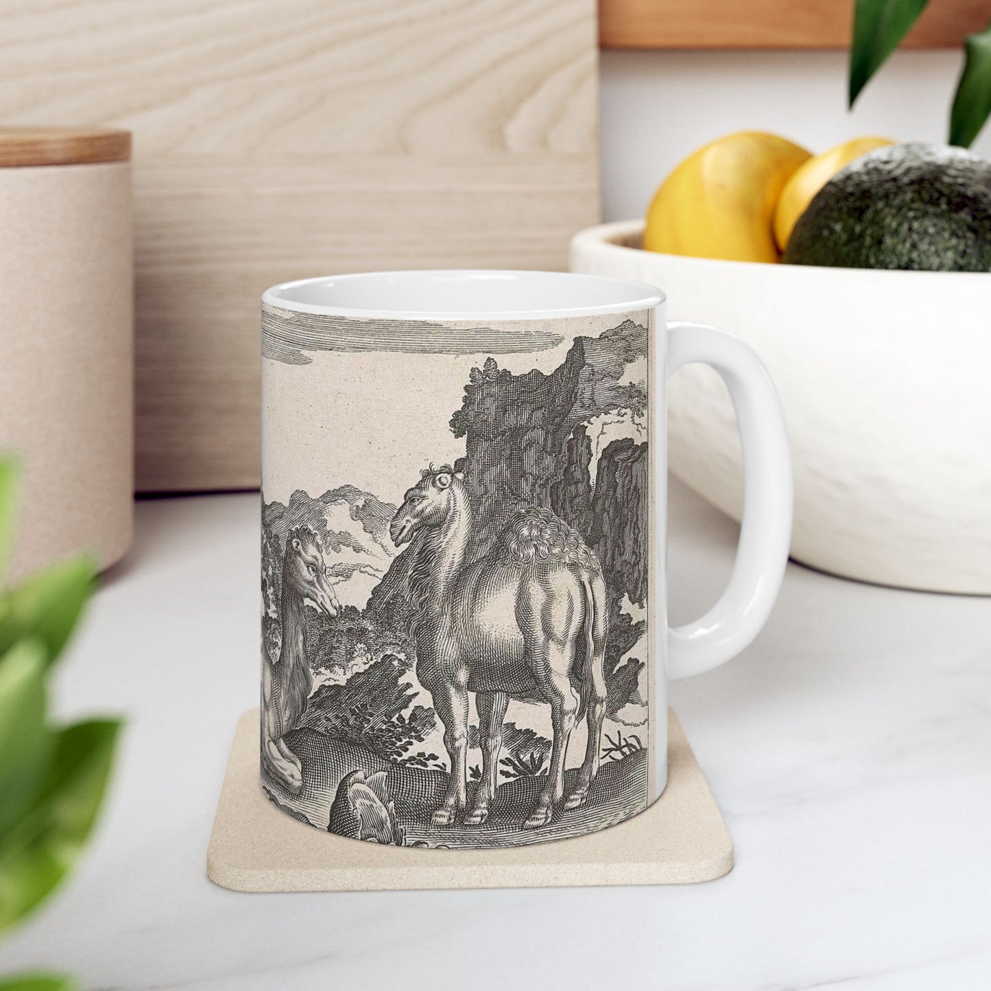 Adriaen Collaert - Dromedarissen en een kameel Beautiful Novelty Ceramic Coffee Mug 11oz