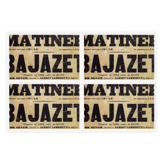 Poster of Bajazet 1900 - A poster advertising a concert in paris Laminated UV Protective Vinyl Stickers