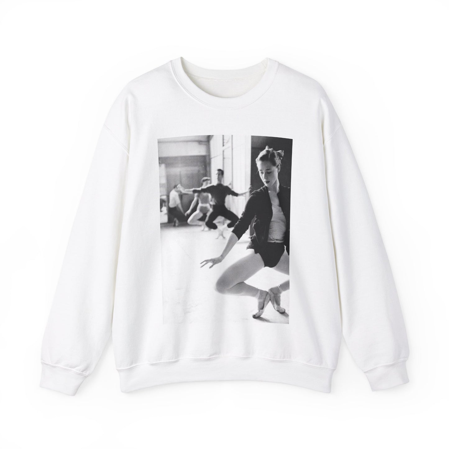 [New York City Ballet, Rehearsal] White Heavy Blend Adult Crew Neck SweatShirt