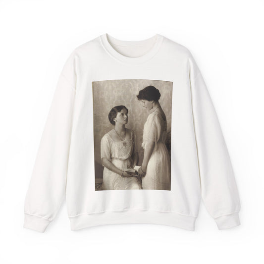 Grand Duchesses Olga and Tatiana. 1913. White Heavy Blend Adult Crew Neck SweatShirt