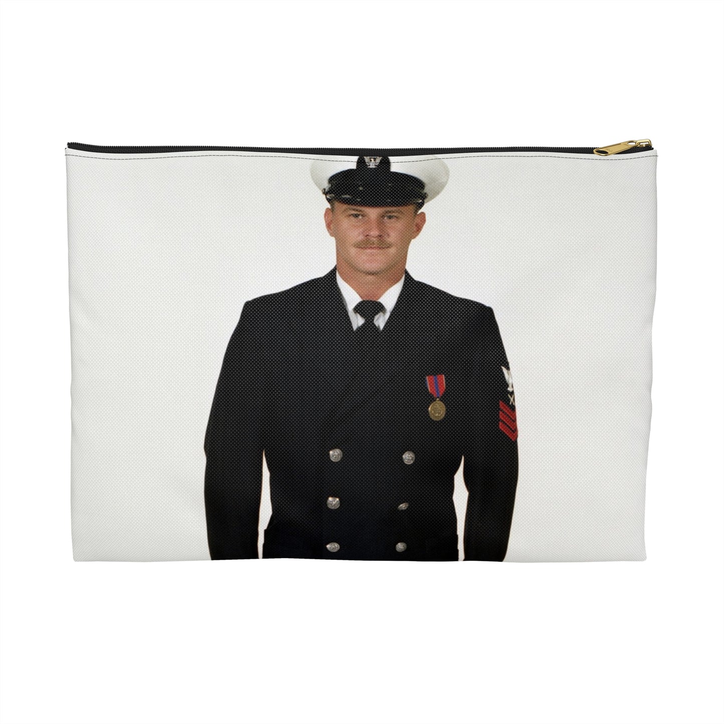 Uniform: Full dress blue, Navy enlisted men, ranks E-1 through E-6 Large Organizer Pouch with Black Zipper