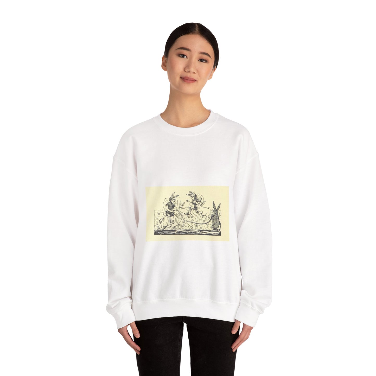 Page 110 of 'Songs for Little People. (With illustrations by H. Stratton.)' (11141618864) White Heavy Blend Adult Crew Neck SweatShirt