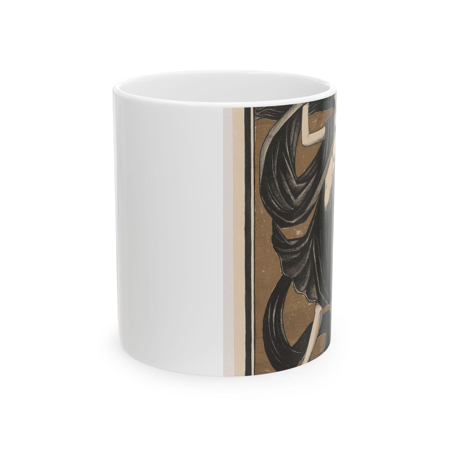 Danseres met draperieën - Drawing. Public domain image. Beautiful Novelty Ceramic Coffee Mug 11oz