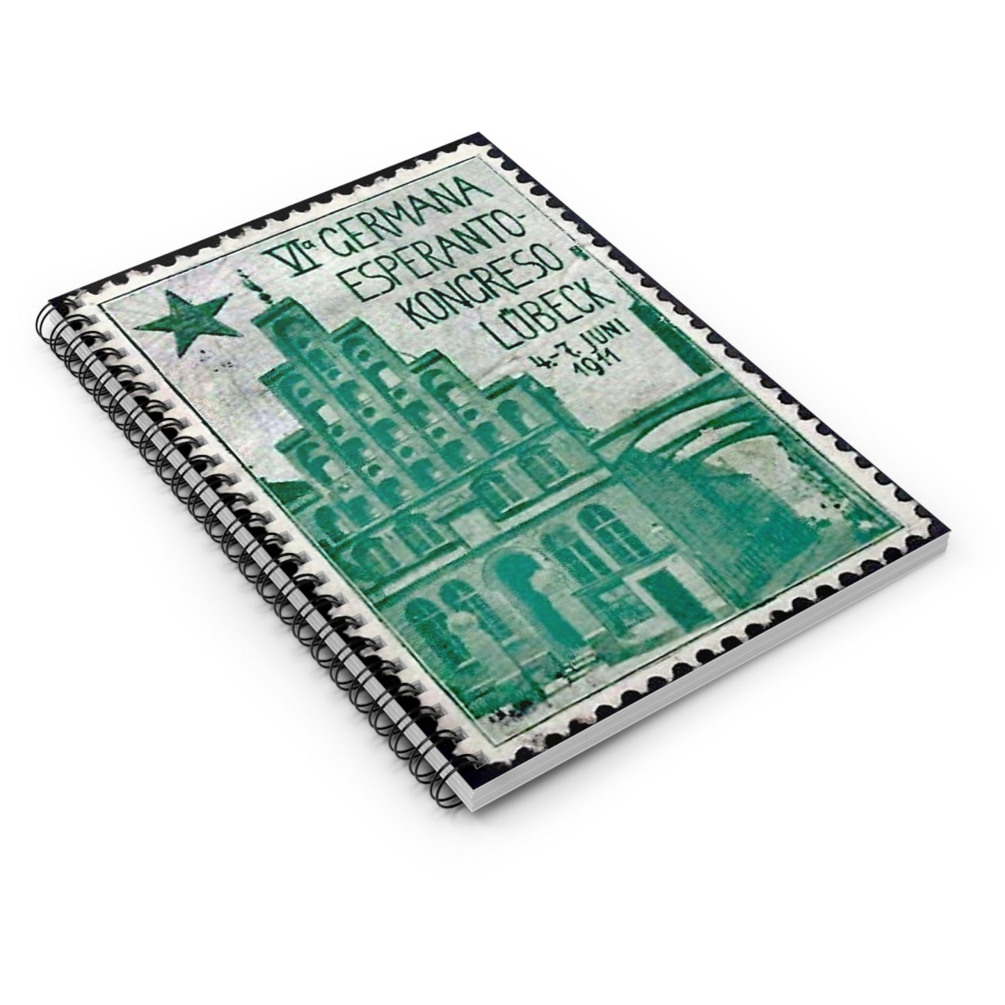 Damals – Esperanto-Kongress – 1911 – Reklamemarke Spiral Bound Ruled Notebook with Printed Cover