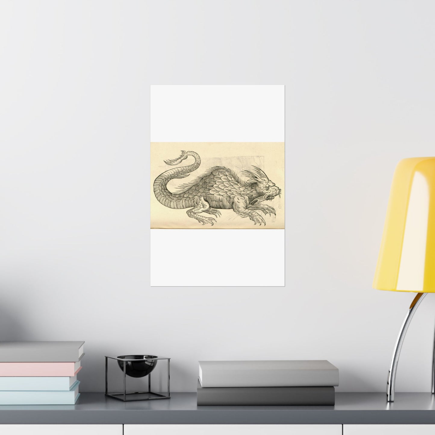 Orobonis Piscis effigies - Public domain portrait drawing  High Quality Matte Wall Art Poster for Home, Office, Classroom