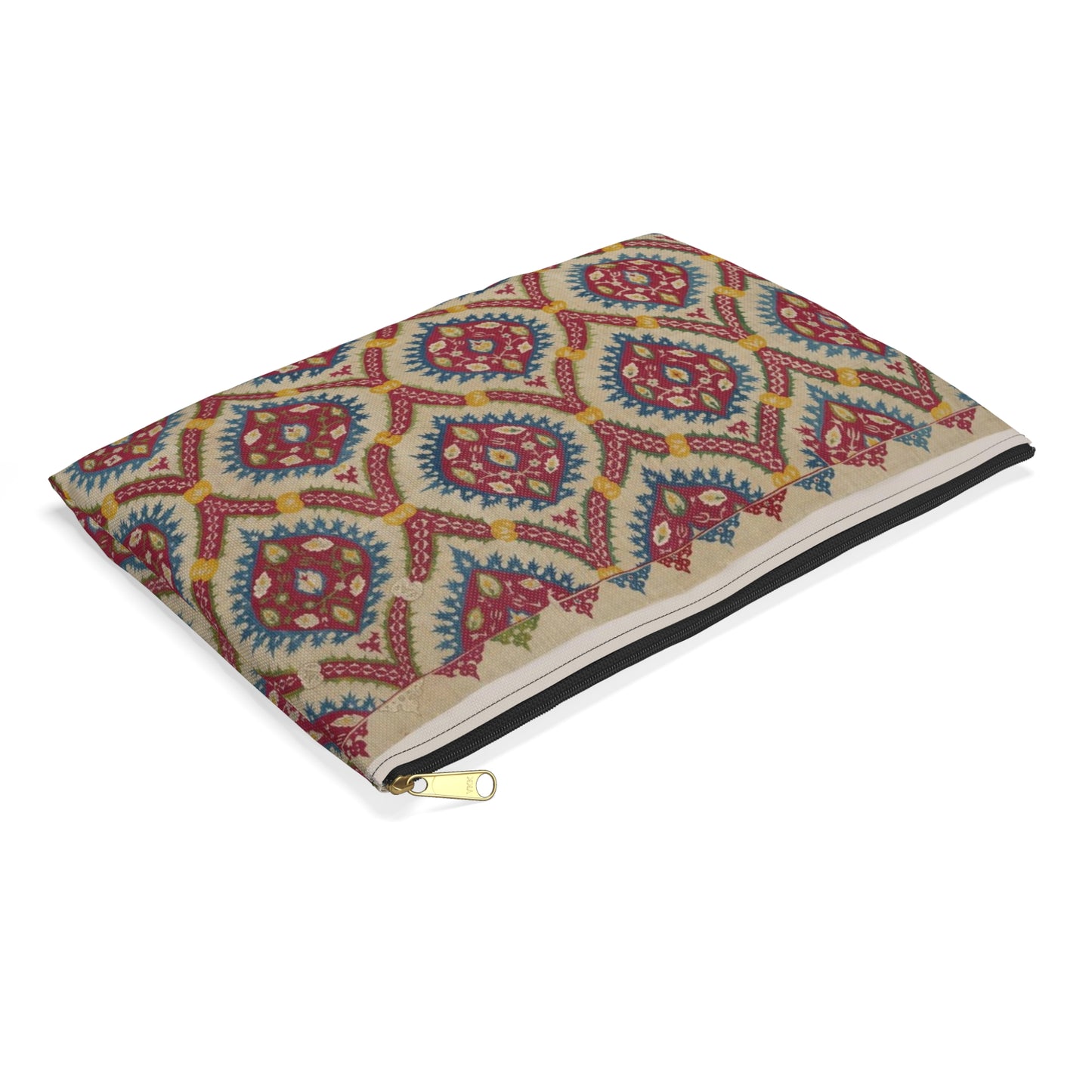 Turkish Cover, 15th century - Public domain dedication image Large Organizer Pouch with Black Zipper