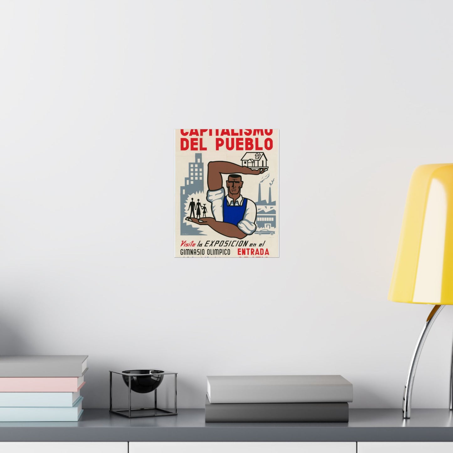 People's Capitalism Poster, United States information service propaganda High Quality Matte Wall Art Poster for Home, Office, Classroom