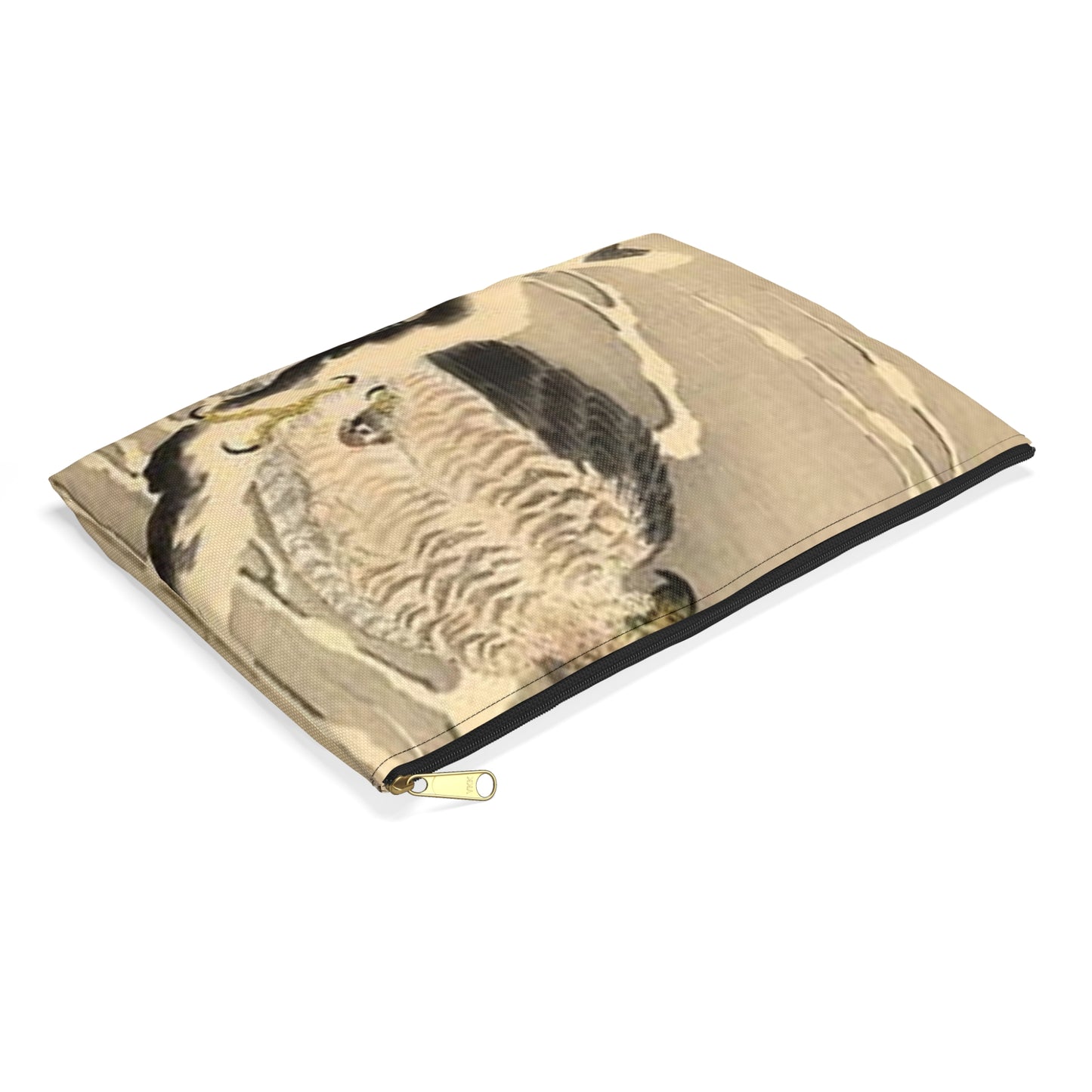 Koson - goshawk-on-snowy-branch, Ohara Koson Large Organizer Pouch with Black Zipper