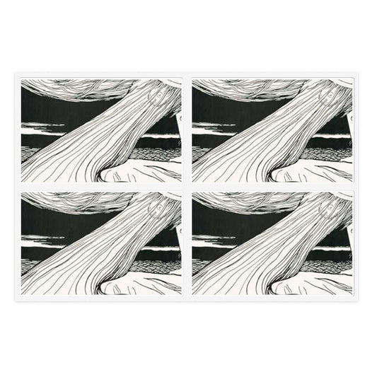 Witzel-210 - Art nouveau public domain image Laminated UV Protective Vinyl Stickers