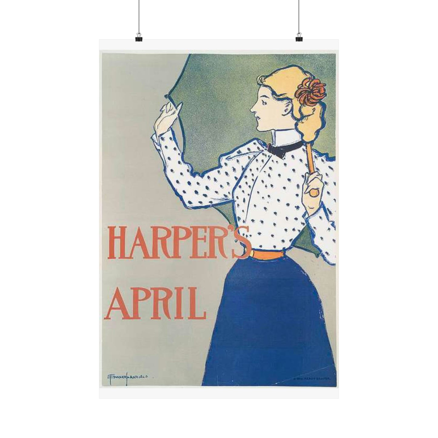 Edward Penfield, Harper's April High Quality Matte Wall Art Poster for Home, Office, Classroom