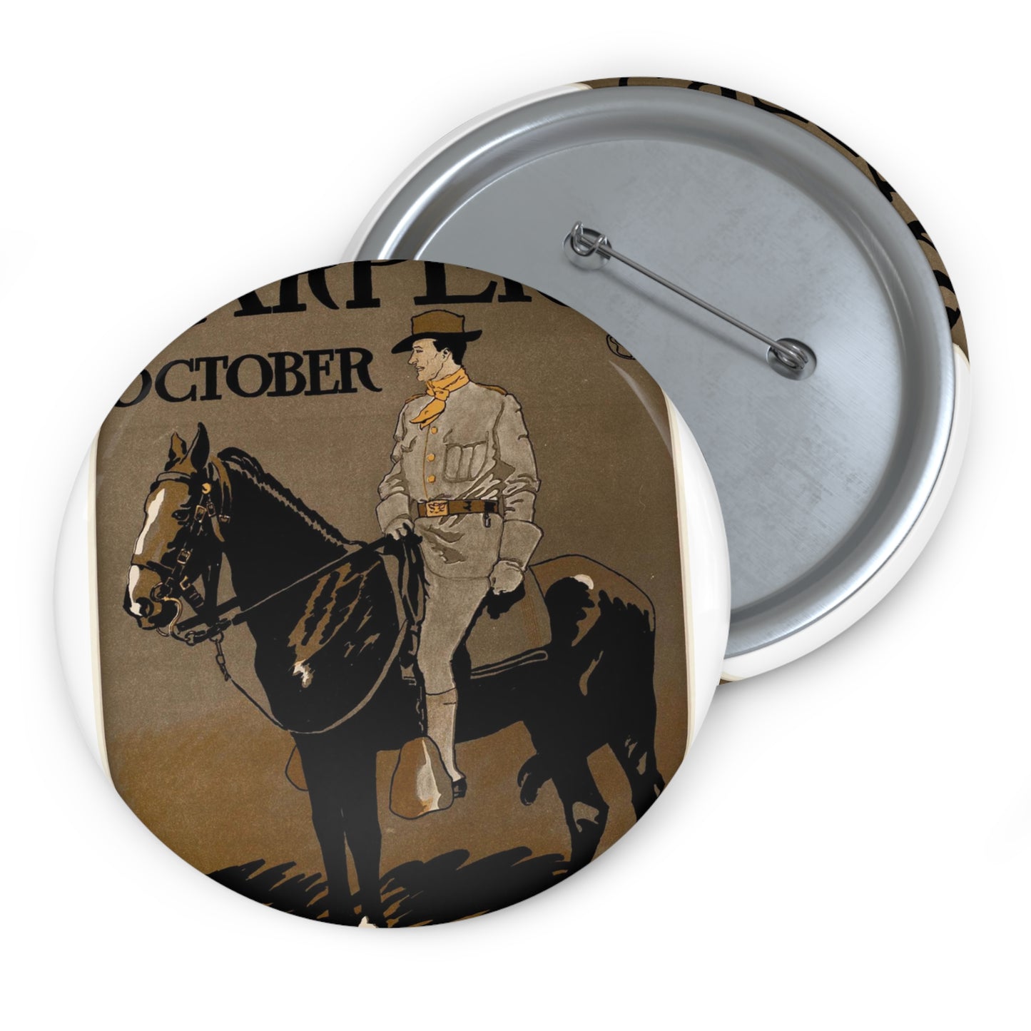 Edward Penfield - Edward Penfield, Harper's October Pin Buttons with Crisp Design