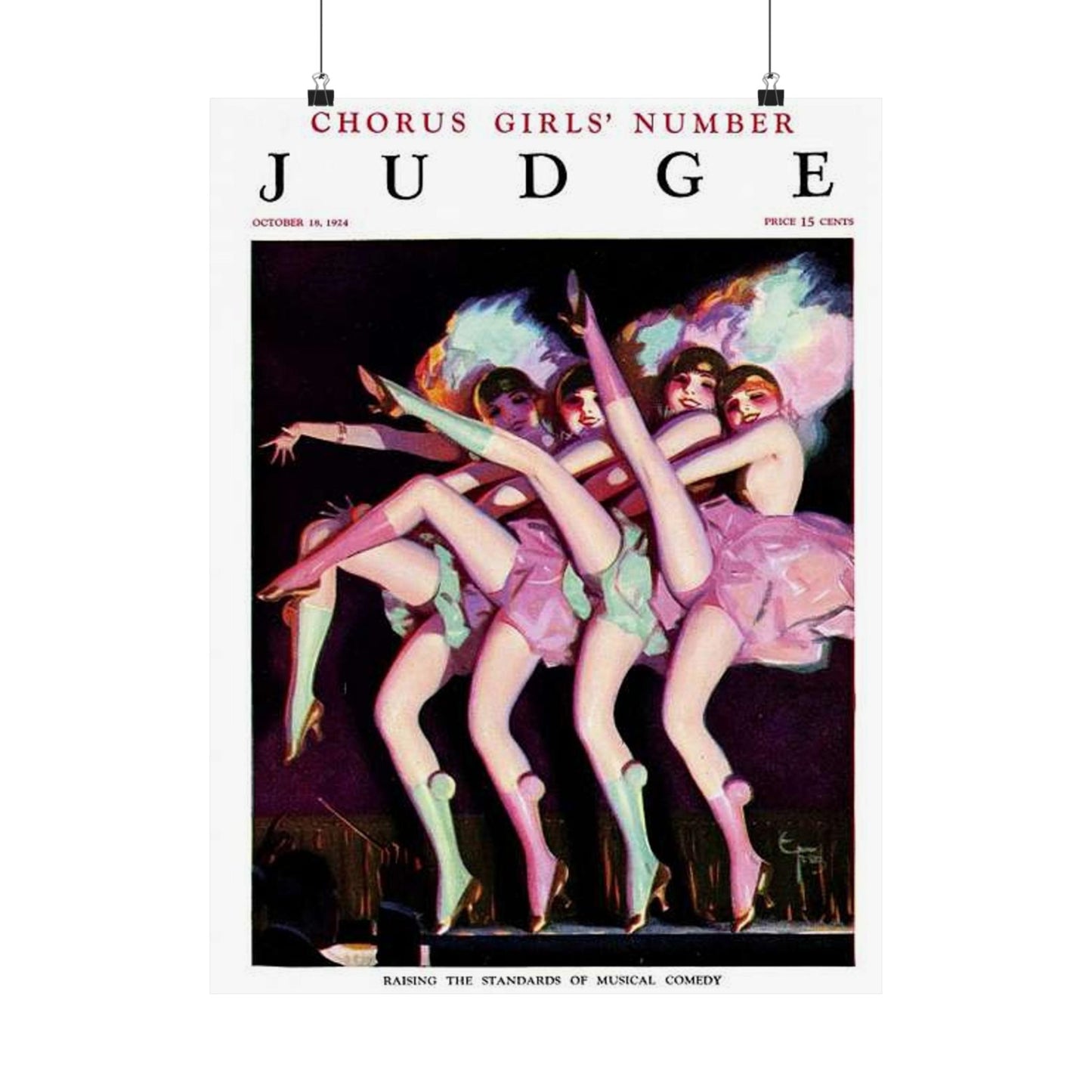 JudgeMagazine18Oct1924 - Art Deco public domain image High Quality Matte Wall Art Poster for Home, Office, Classroom