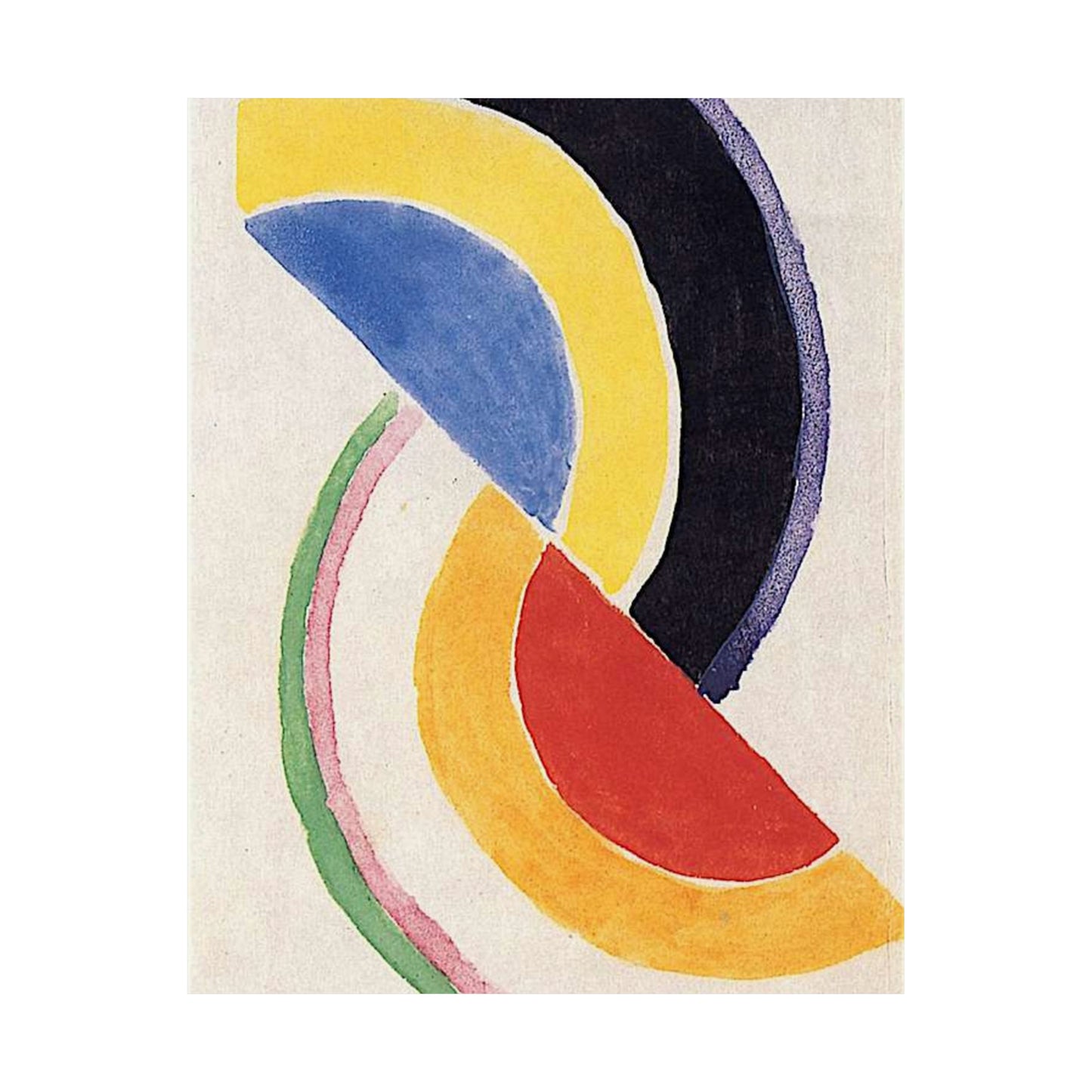 Robert Delaunay - Rhythm III - c. 1932 - Private collection High Quality Matte Wall Art Poster for Home, Office, Classroom