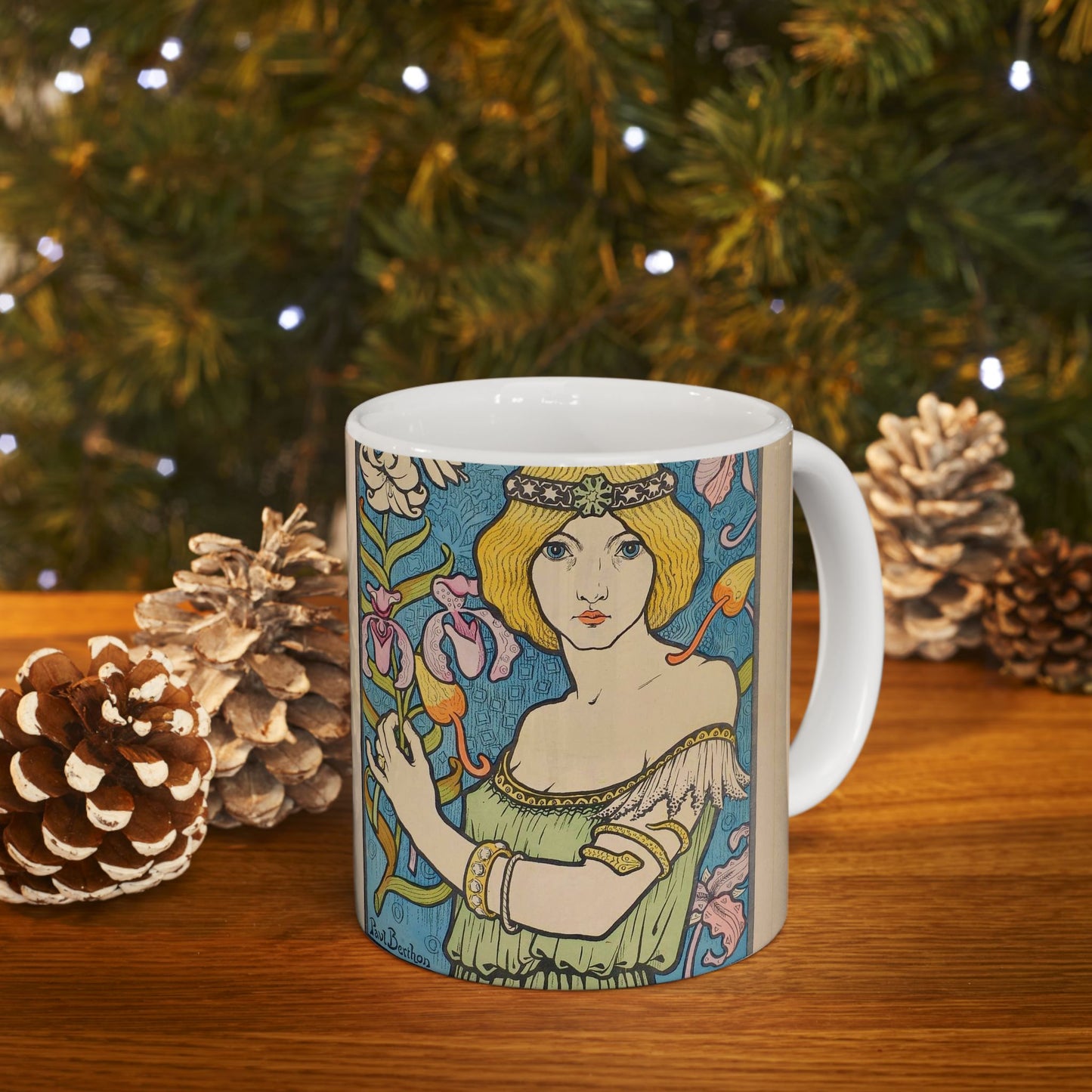 Paul Emile Berthon - Salon des Cent (17) - 1895 Beautiful Novelty Ceramic Coffee Mug 11oz