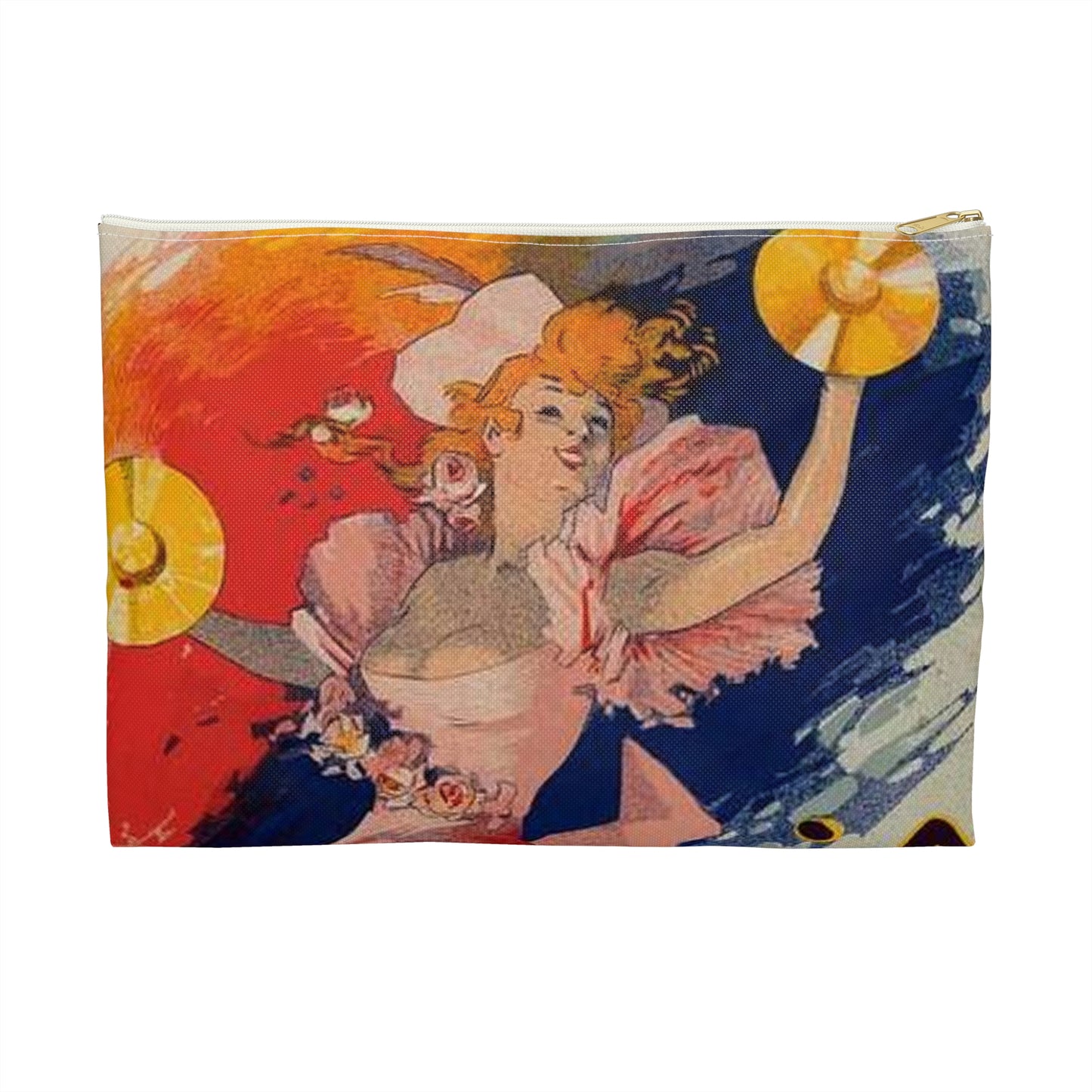 Affiche pour "Olympia". - Art nouveau public domain poster Large Organizer Pouch with Black Zipper