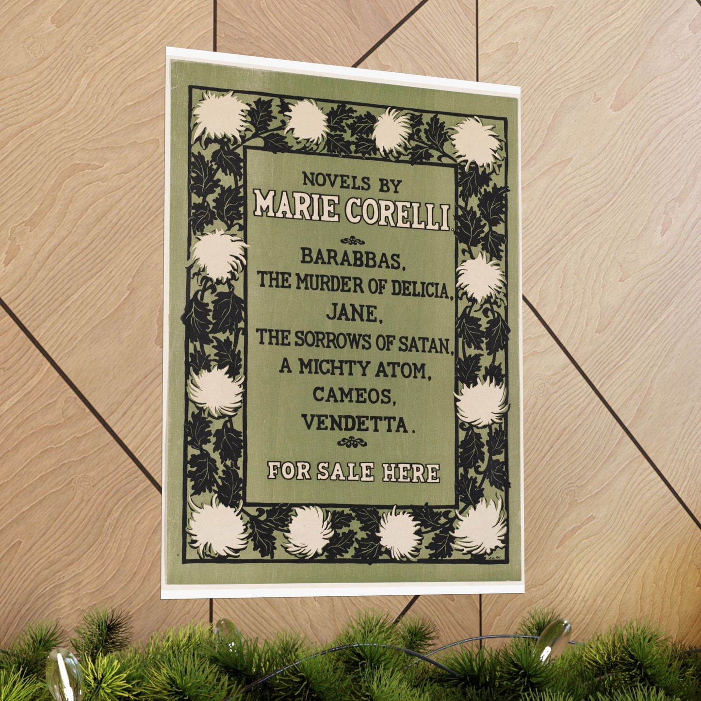 Novels by Marie Corelli, Art Nouveau poster High Quality Matte Wall Art Poster for Home, Office, Classroom