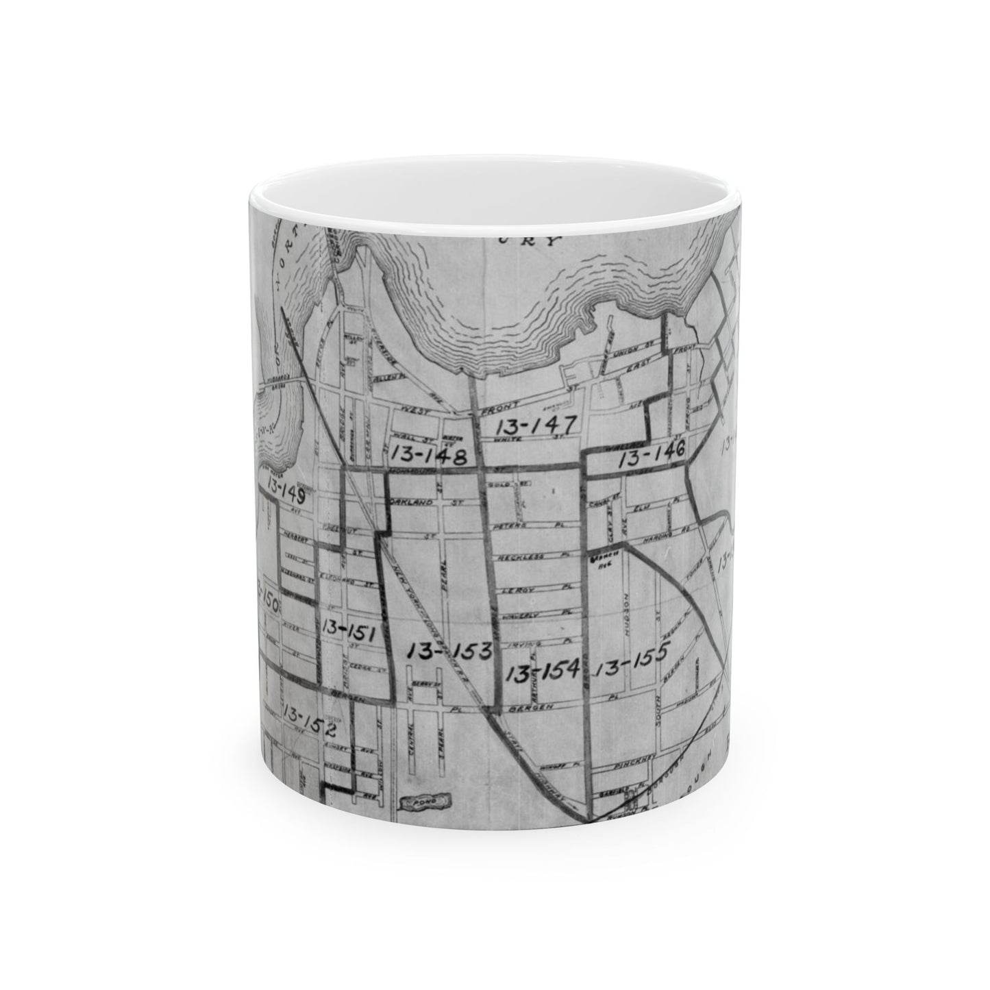 1940 Census Enumeration District Maps - New Jersey - Monmouth County - Red Bank - ED 13-145 - ED 13-156 Beautiful Novelty Ceramic Coffee Mug 11oz