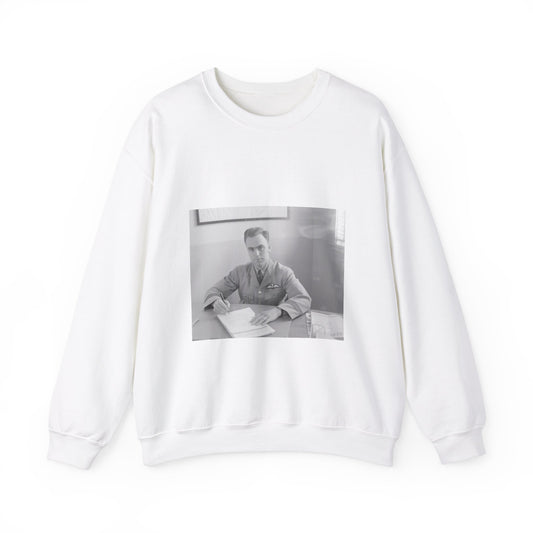 Unidentified Man, about 1940-1944 White Heavy Blend Adult Crew Neck SweatShirt