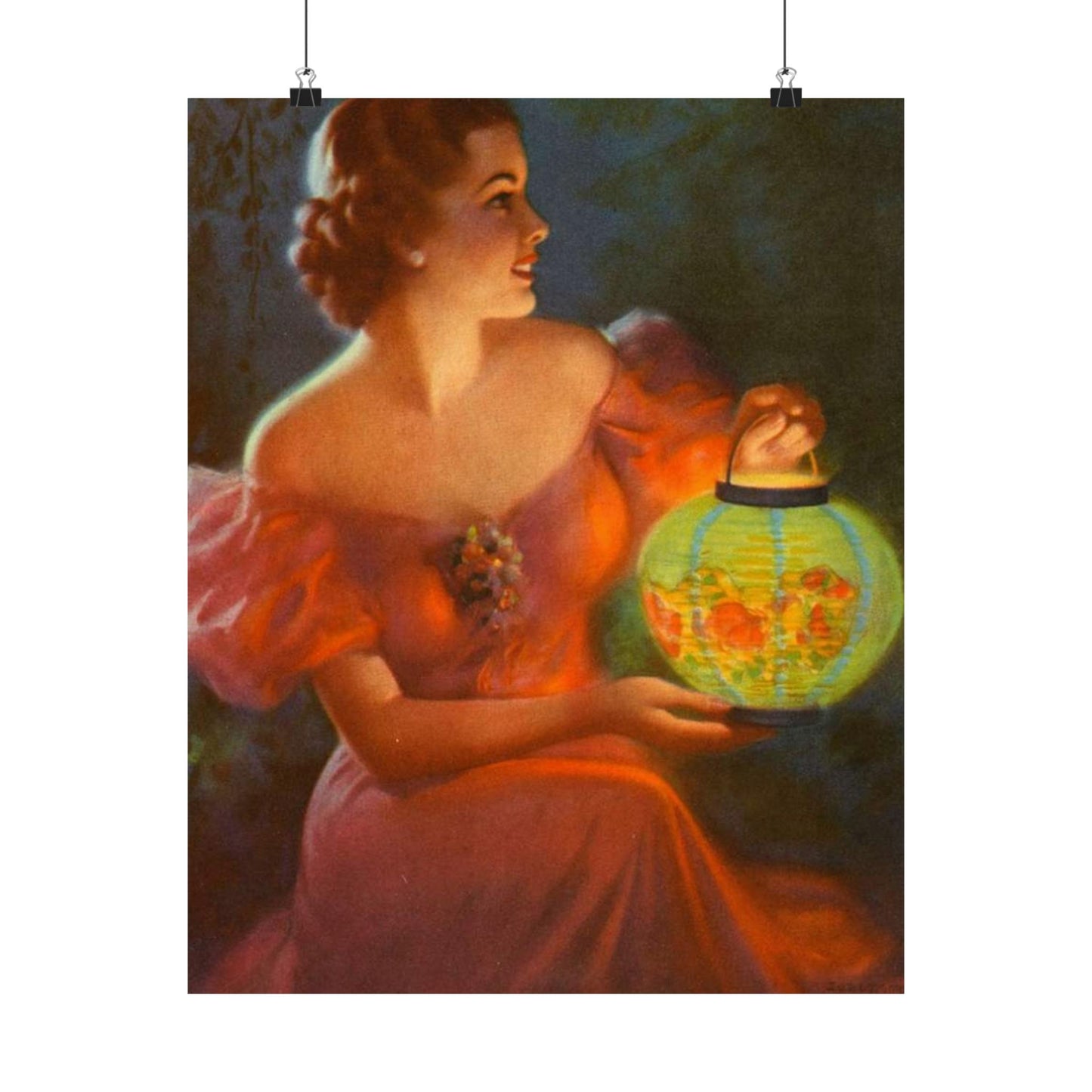 Lantern Glow by Edward Mason Eggleston High Quality Matte Wall Art Poster for Home, Office, Classroom