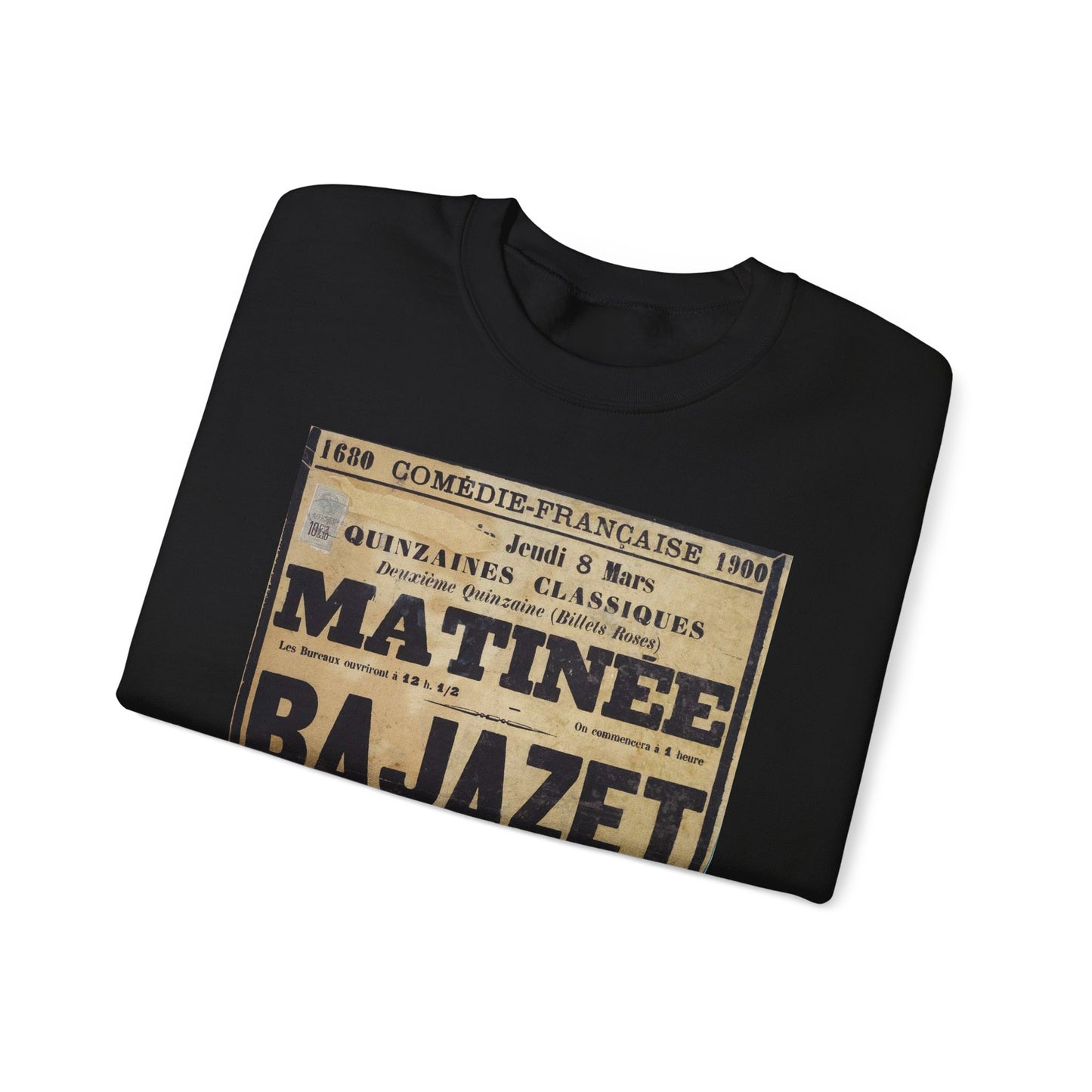 Poster of Bajazet 1900 - A poster advertising a concert in paris Black Heavy Blend Adult Crew Neck SweatShirt