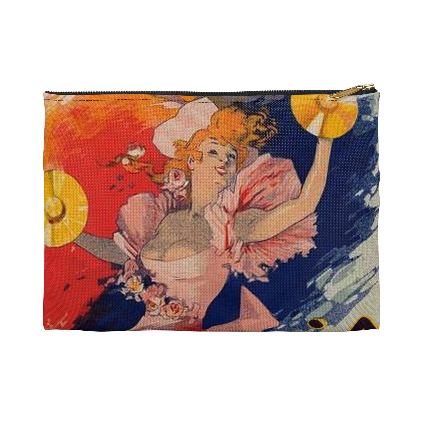 Affiche pour "Olympia". - Art nouveau public domain poster Large Organizer Pouch with Black Zipper