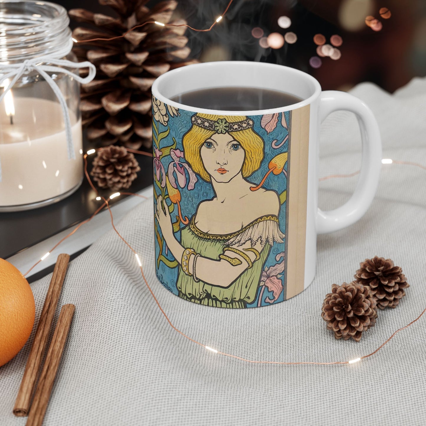 Paul Emile Berthon - Salon des Cent (17) - 1895 Beautiful Novelty Ceramic Coffee Mug 11oz