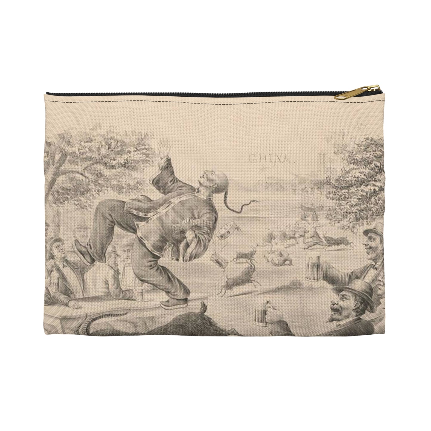 Bock beer - Print, Library of Congress collection Large Organizer Pouch with Black Zipper