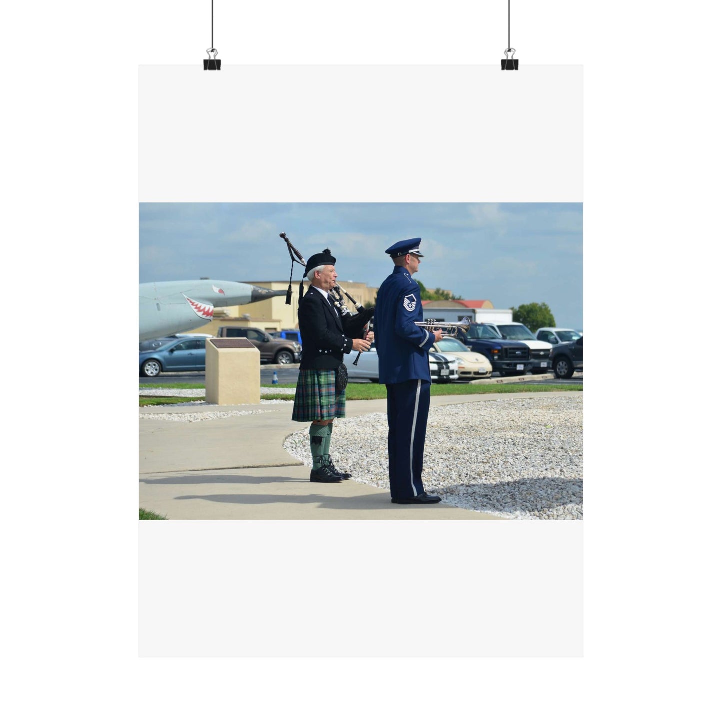 During the Twenty-Fifth Air Force Remembrance Ceremony High Quality Matte Wall Art Poster for Home, Office, Classroom