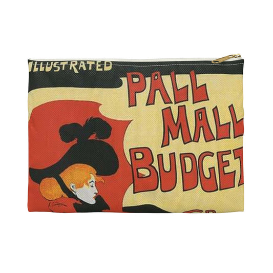 Affiche anglaise pour la revue hebdomadaire "Illustrated Pall Mall Budget". Large Organizer Pouch with Black Zipper