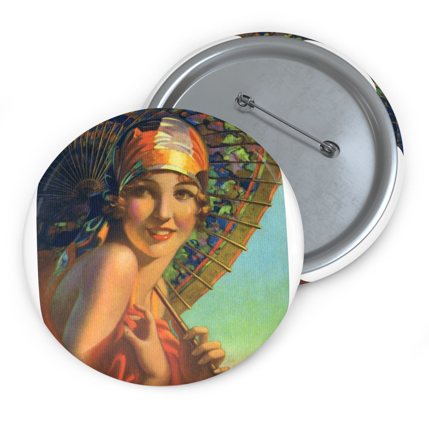 Miss Universe by Edward Mason Eggleston, 1933 Pin Buttons with Crisp Design