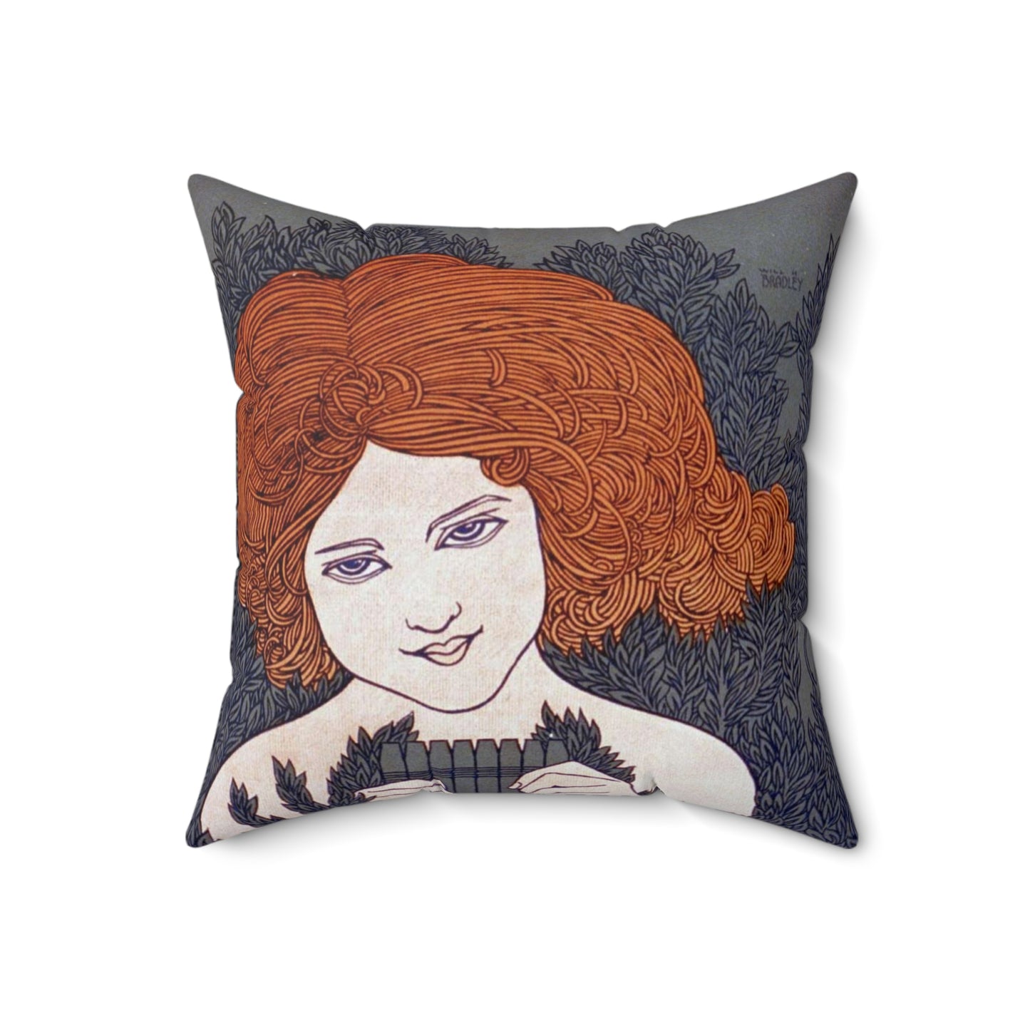 The Chap-book Will H. Bradley - Art nouveau public domain poster Decorative Accent Square Pillow