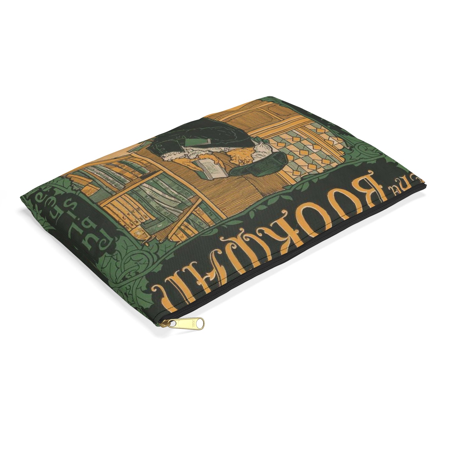 Louis Rhead - The bookman, Christmas number (2015646907) Large Organizer Pouch with Black Zipper