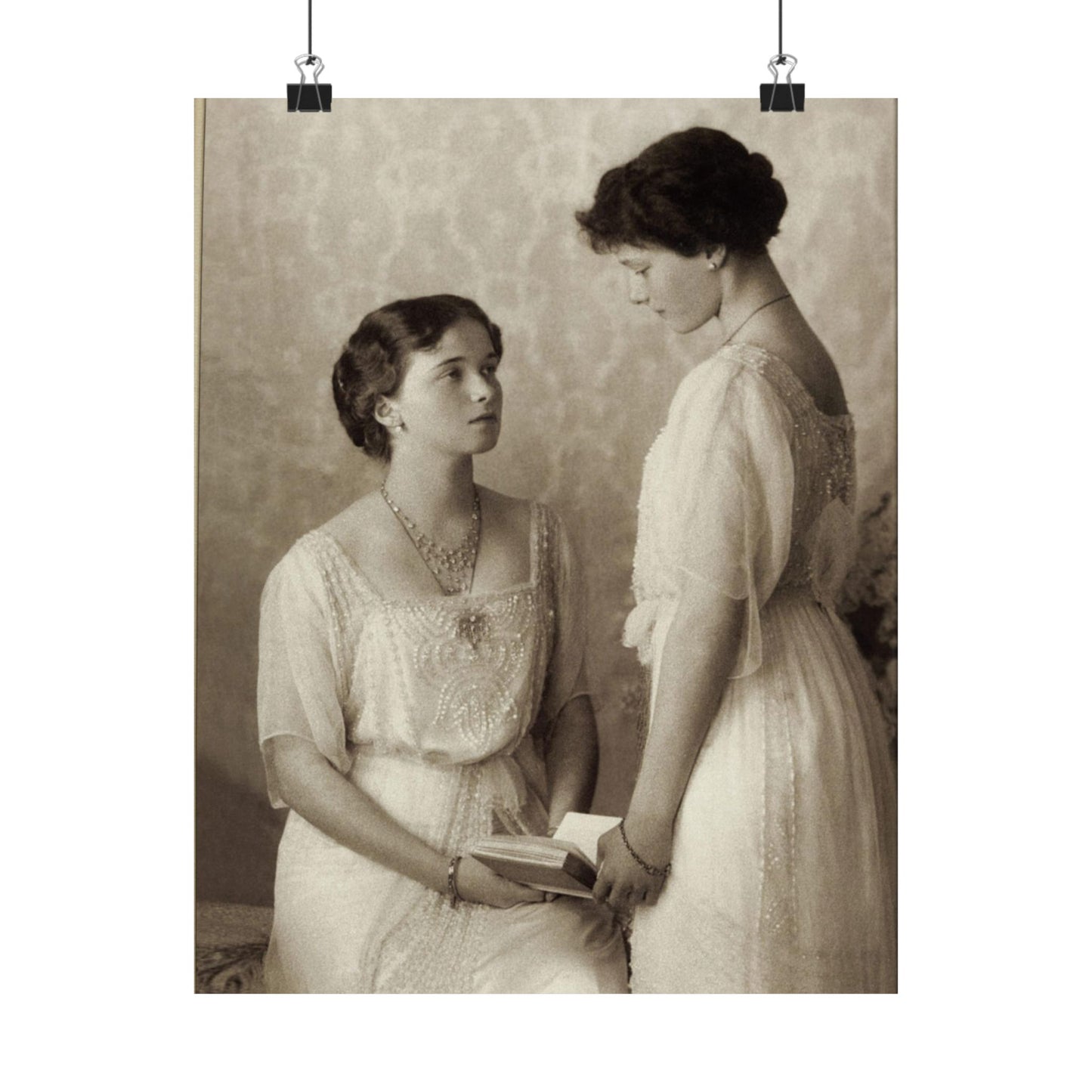 Grand Duchesses Olga and Tatiana. 1913. High Quality Matte Wall Art Poster for Home, Office, Classroom