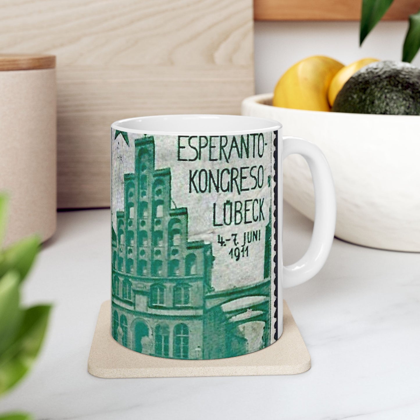 Damals – Esperanto-Kongress – 1911 – Reklamemarke Beautiful Novelty Ceramic Coffee Mug 11oz