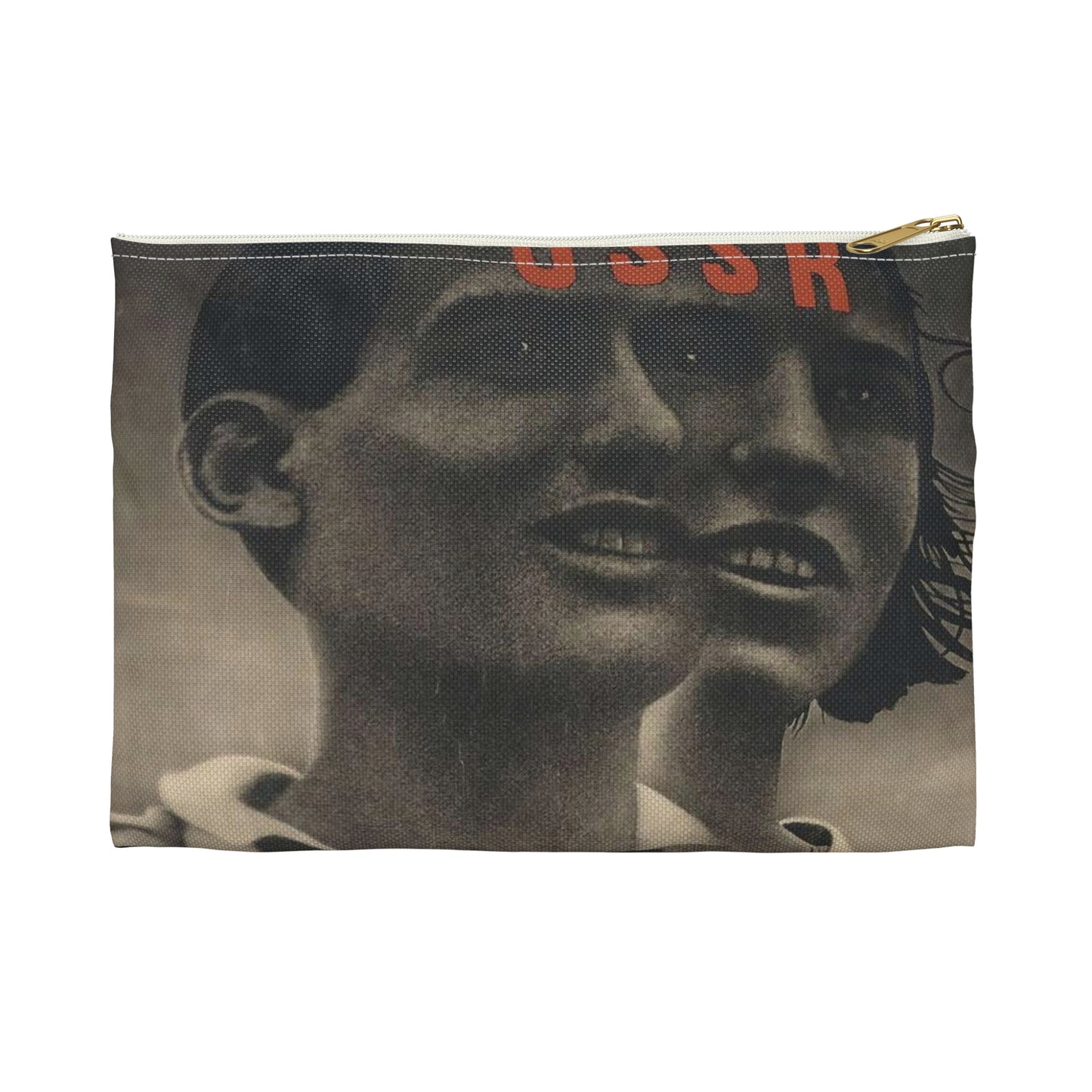 Artwork by El Lissitzky c1930 - Art Deco public domain image Large Organizer Pouch with Black Zipper