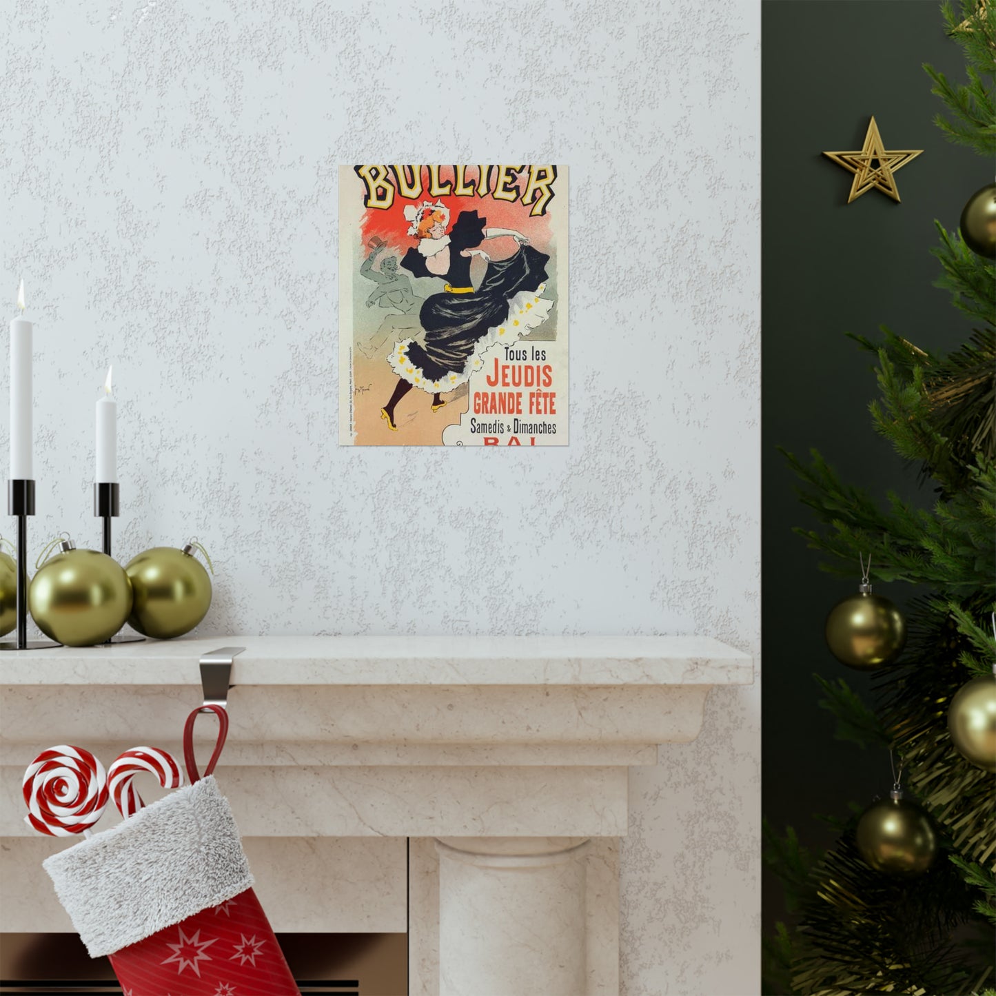 Affiche pour le "Bal Bullier".. Public domain reproduction. High Quality Matte Wall Art Poster for Home, Office, Classroom