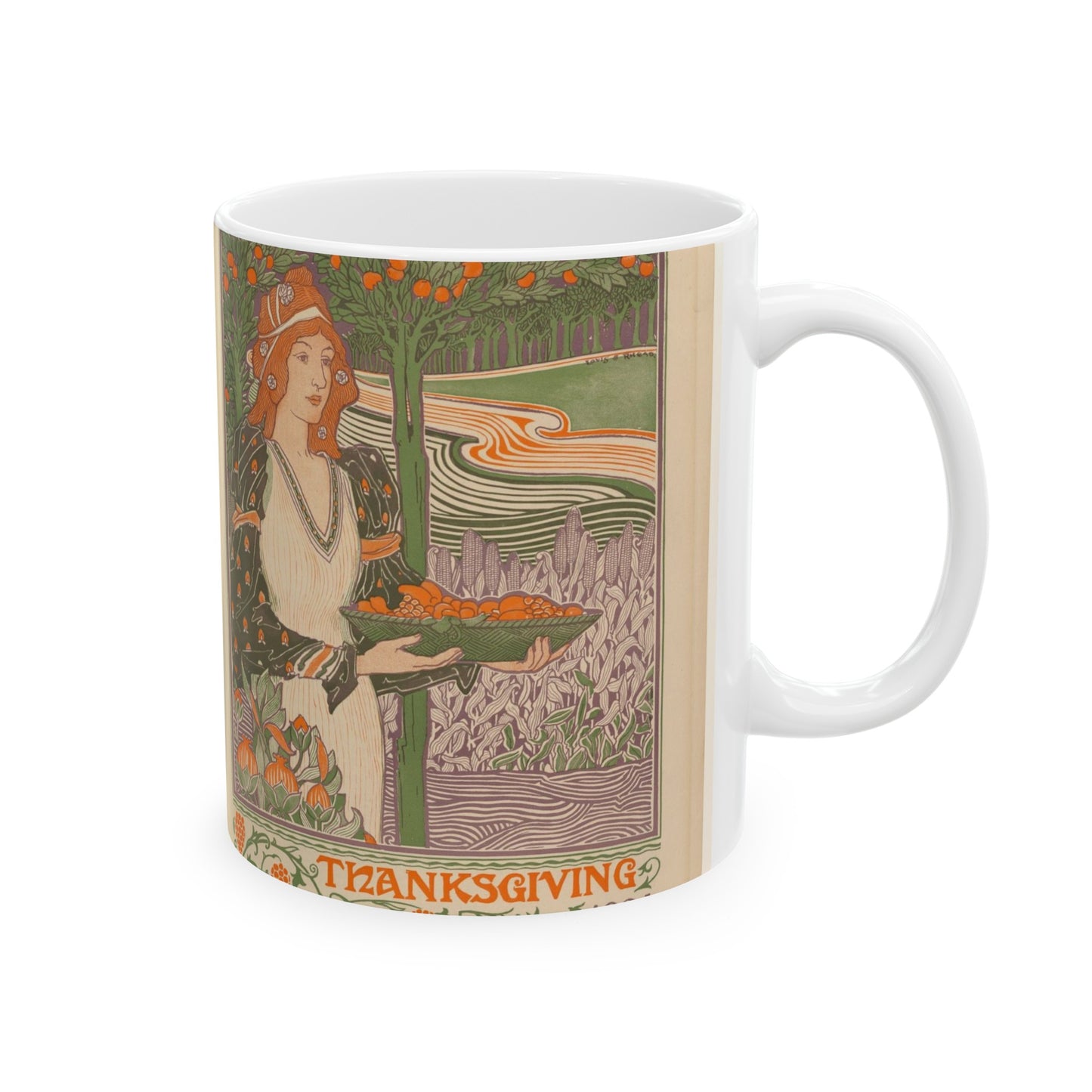 Louis Rhead - Harper's Bazar: Thanksgiving Beautiful Novelty Ceramic Coffee Mug 11oz