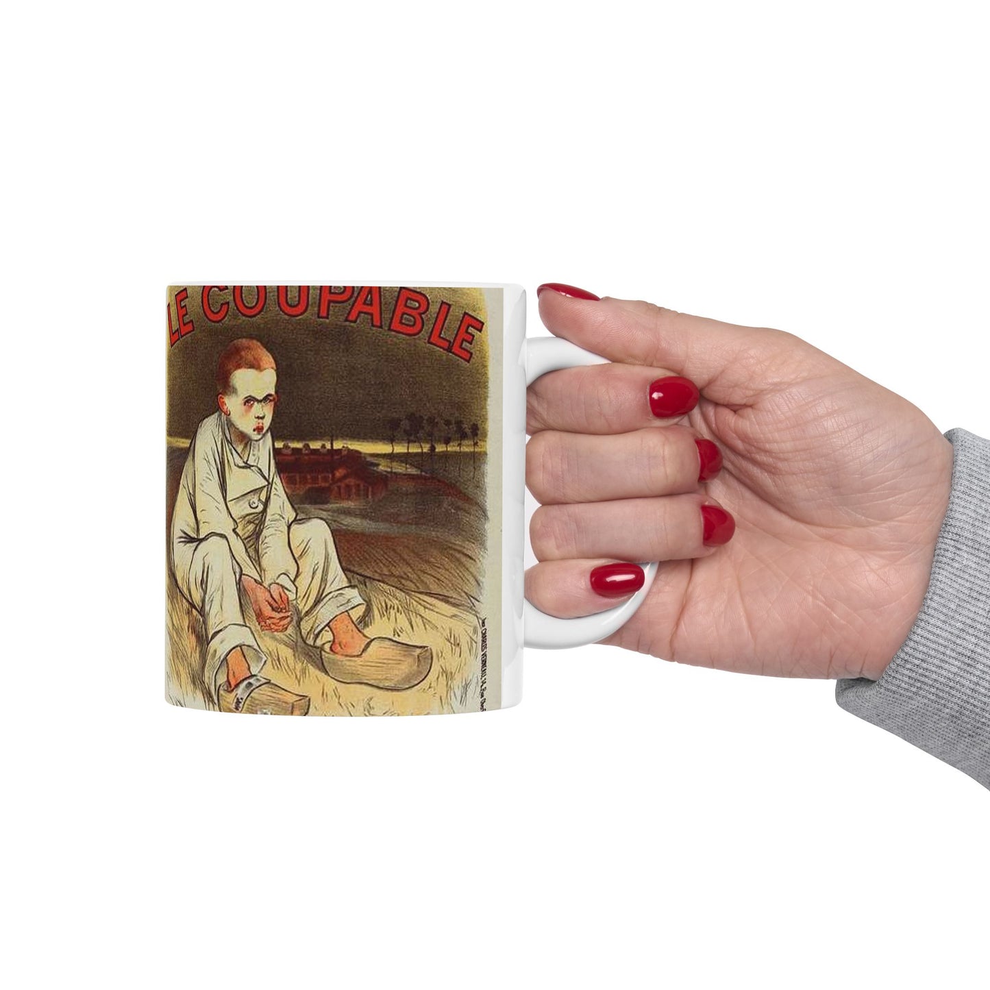 Affiche pour le roman "le Coupable", de François Coppée, publié dans le Journal. Beautiful Novelty Ceramic Coffee Mug 11oz