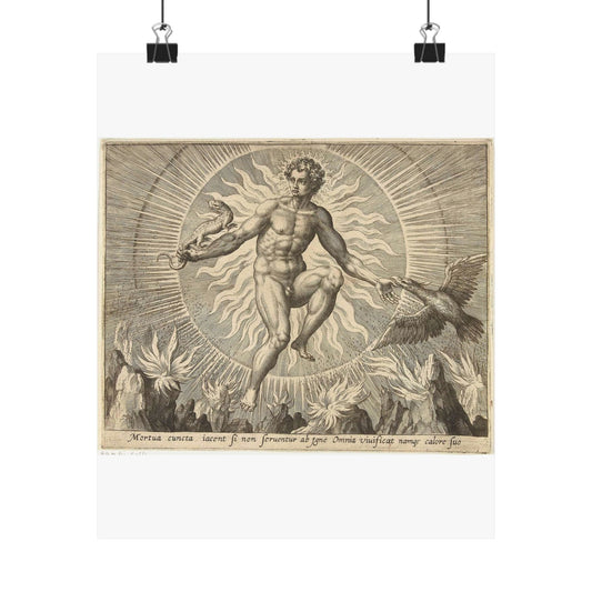 Adriaen Collaert - Vuur - Engraving, Public domain image  High Quality Matte Wall Art Poster for Home, Office, Classroom