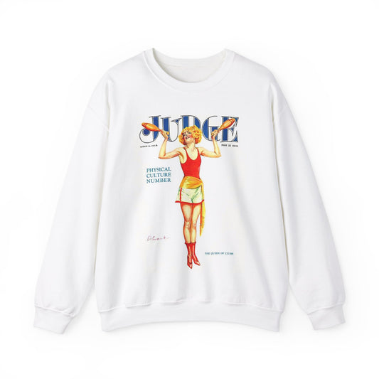 JudgeMagazine14Mar1925 - Art Deco public domain image White Heavy Blend Adult Crew Neck SweatShirt