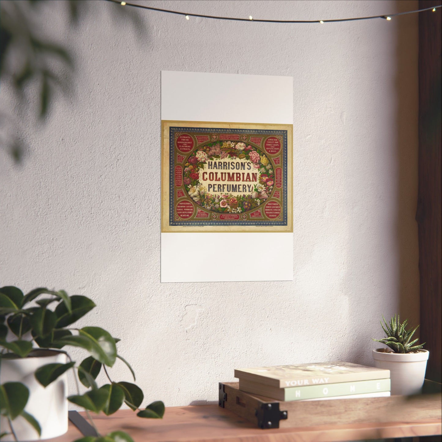 Harrison's Columbian perfumery / Designed and drawn on stone by Alphonse Bigot. High Quality Matte Wall Art Poster for Home, Office, Classroom