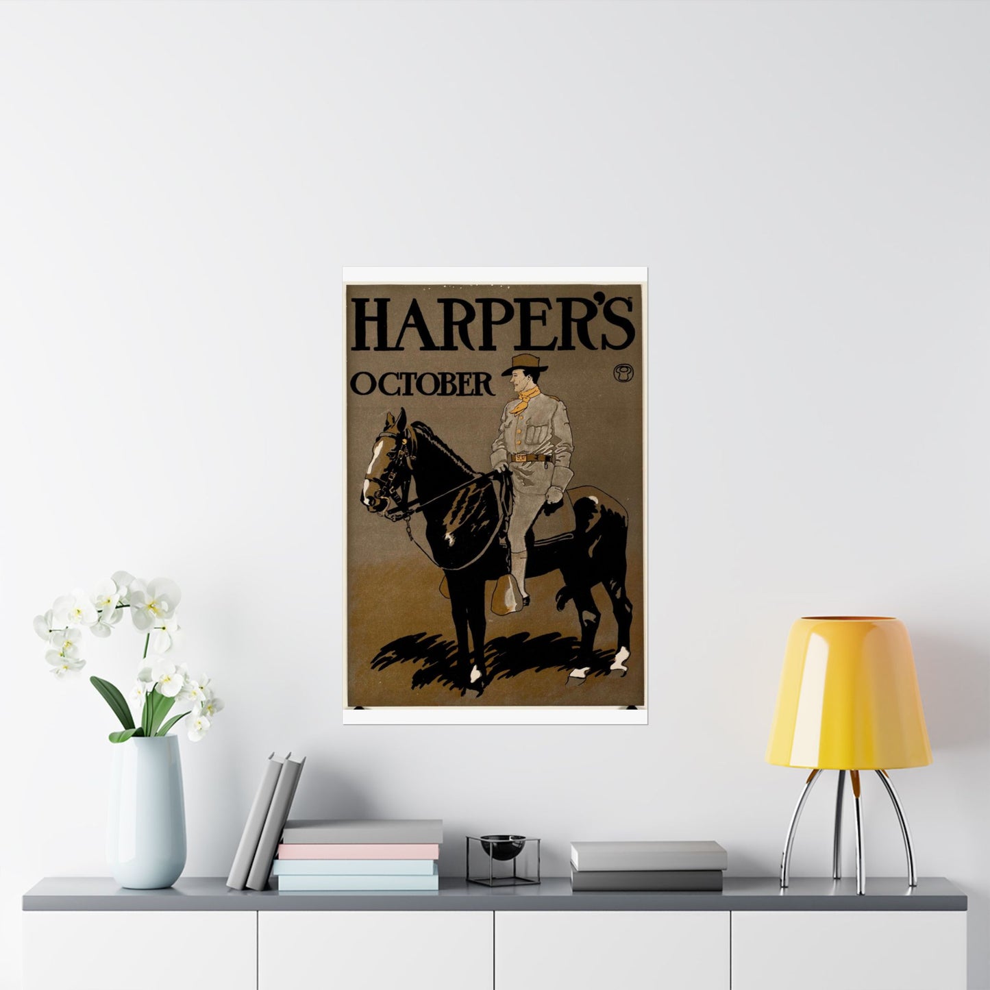 Edward Penfield - Edward Penfield, Harper's October High Quality Matte Wall Art Poster for Home, Office, Classroom