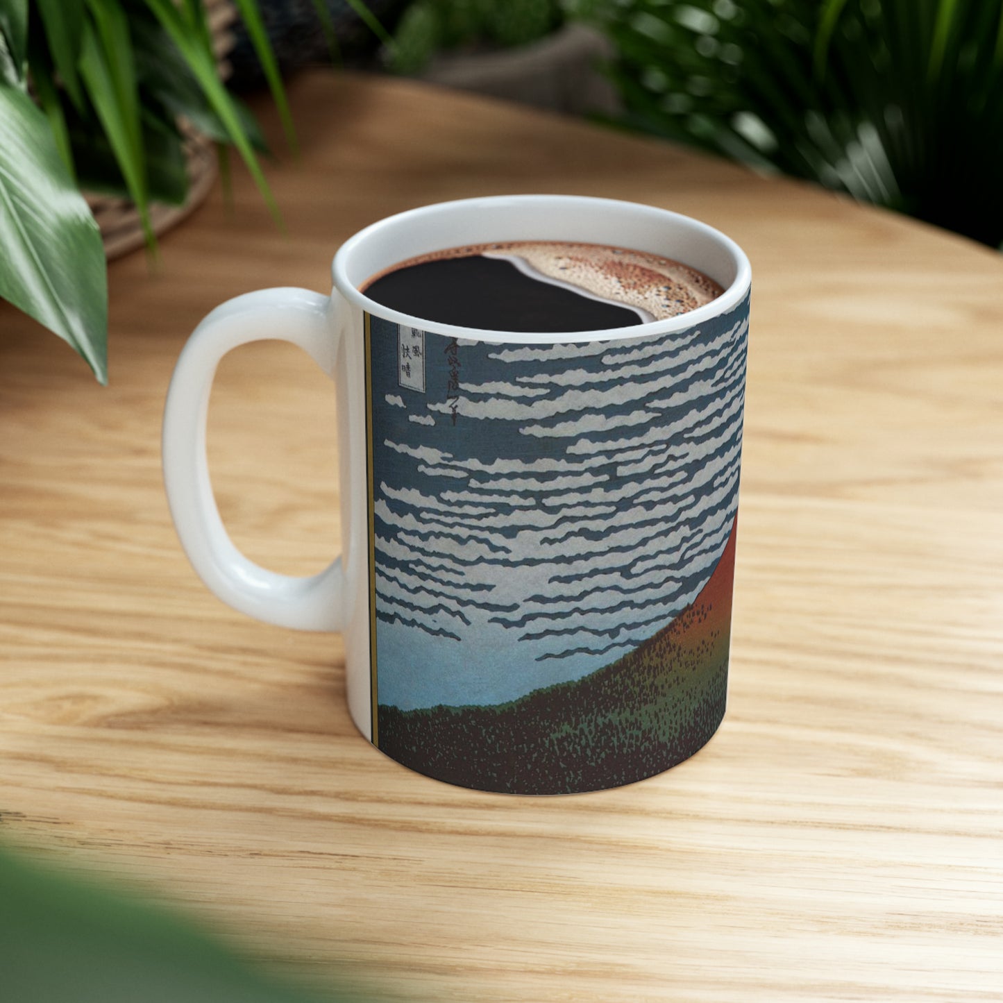 Aka-Fuji, from The 36 Views of Mt. Fuji, 1979 Beautiful Novelty Ceramic Coffee Mug 11oz