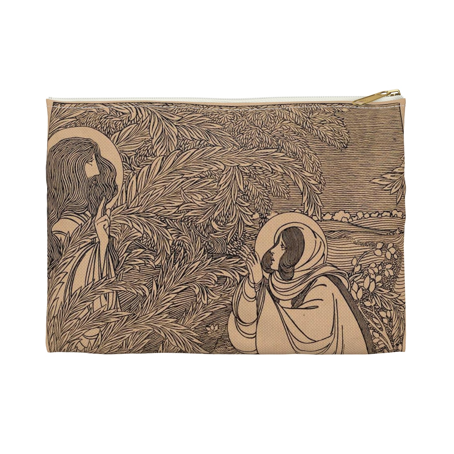 Will Bradley - Rabboni. - Art nouveau public domain poster Large Organizer Pouch with Black Zipper